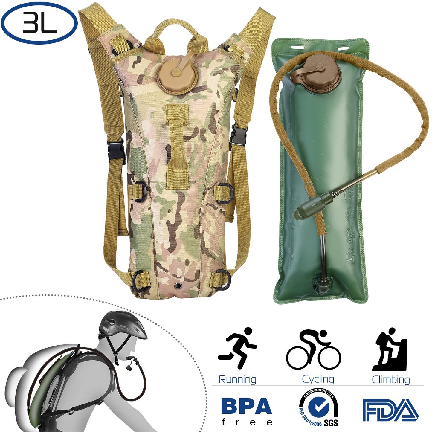 3L Tactical Hydration Pack