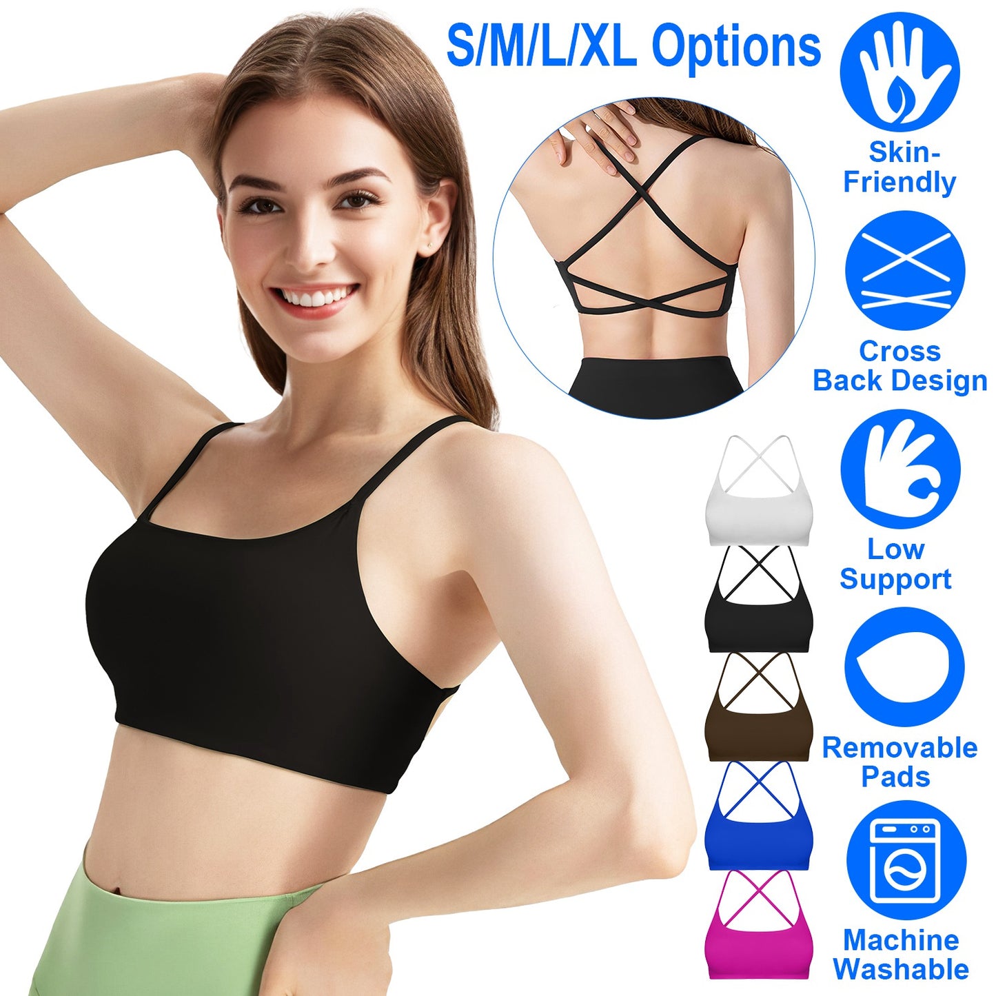 Women Cross Back Sport Bras