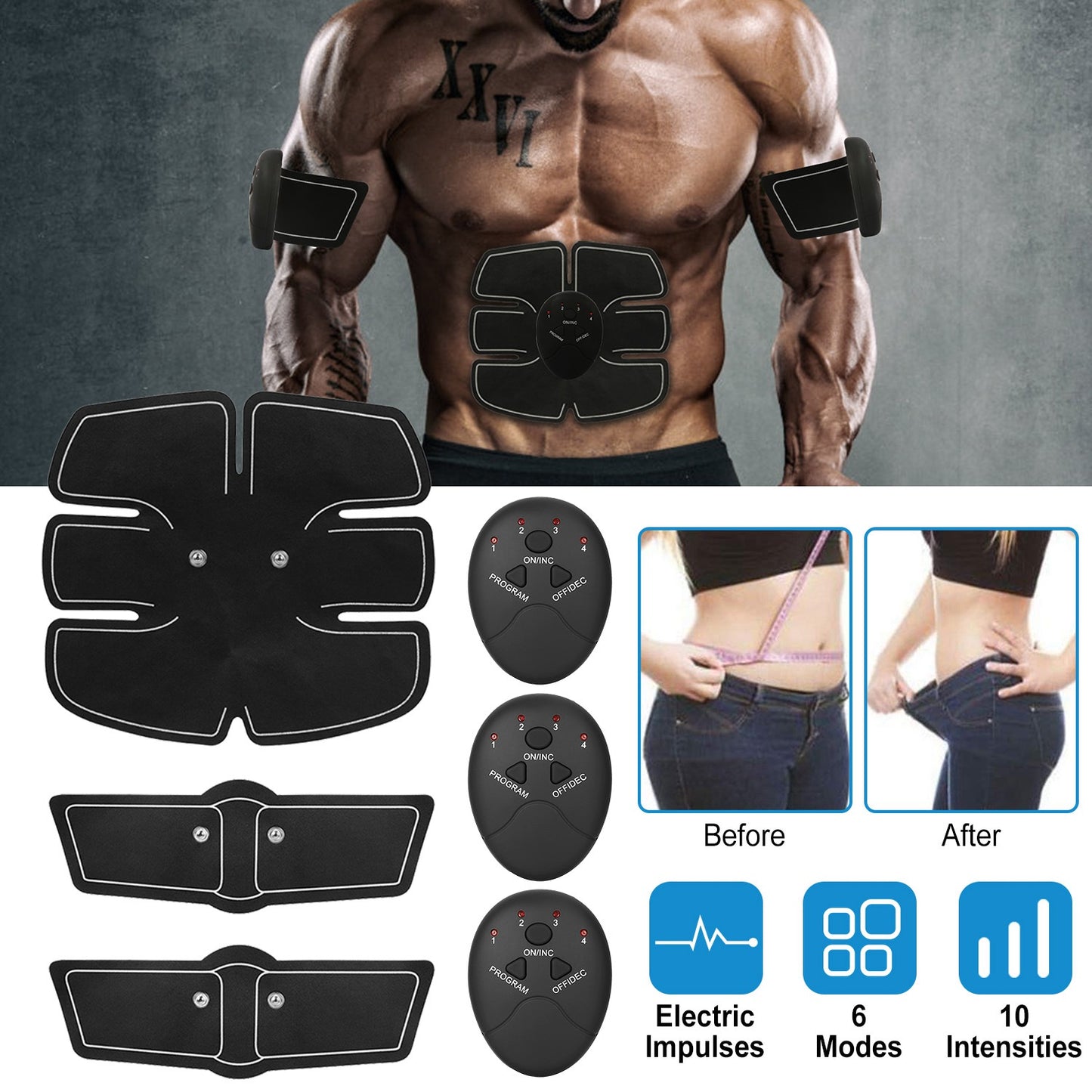 Smart Abdominal Muscle Stimulator Toning Belt
