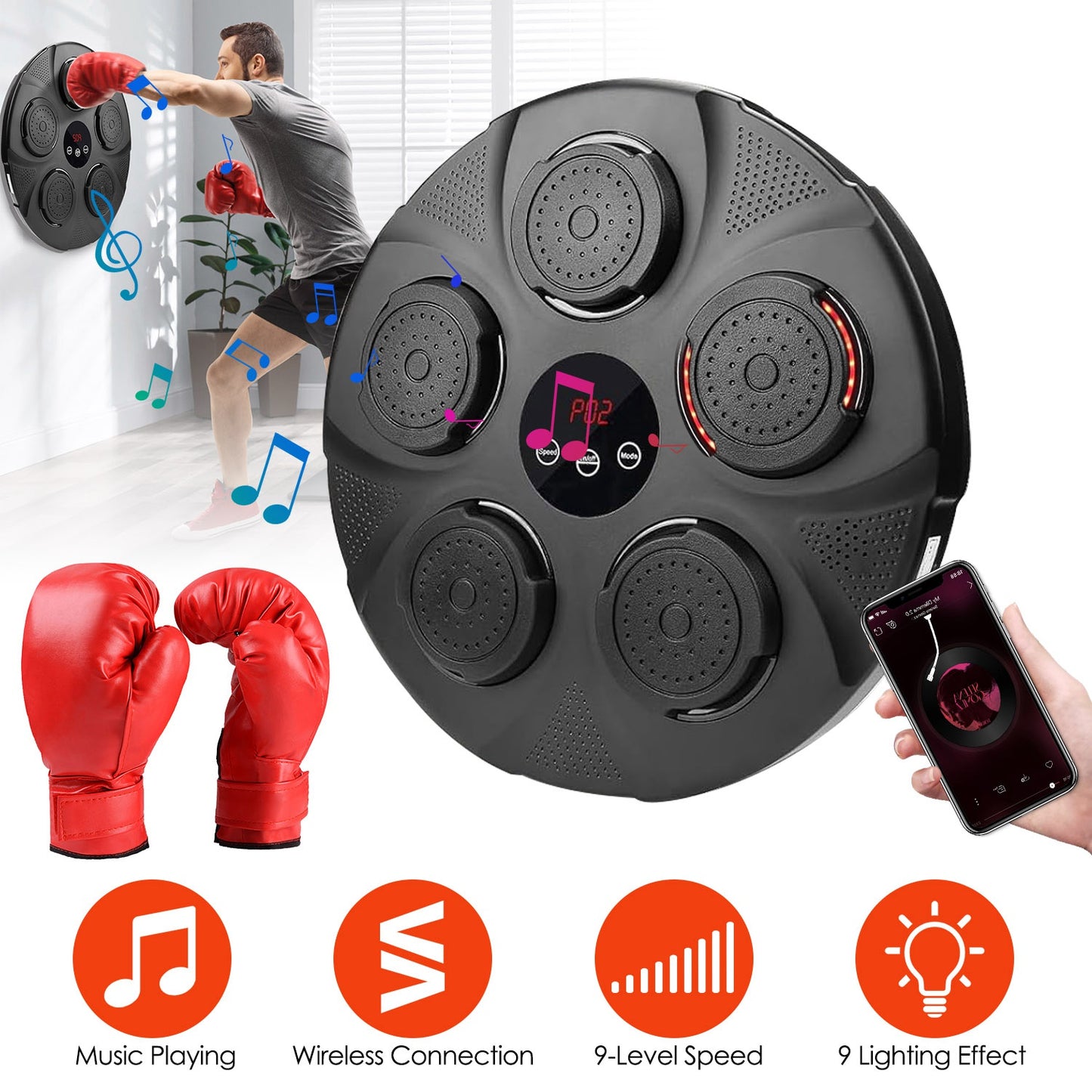 Electronic Wall Target Punching Pad