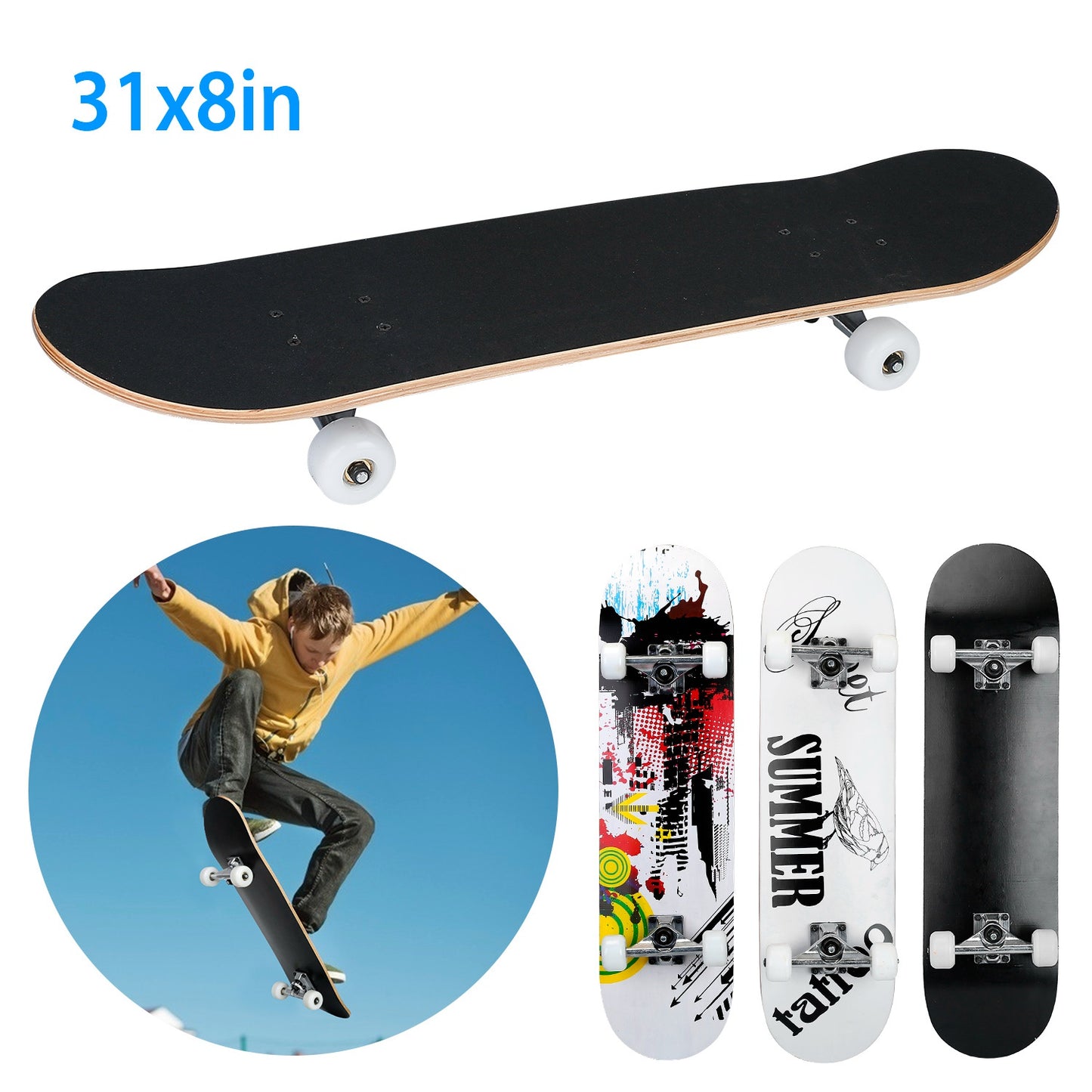 31x8in Skateboards