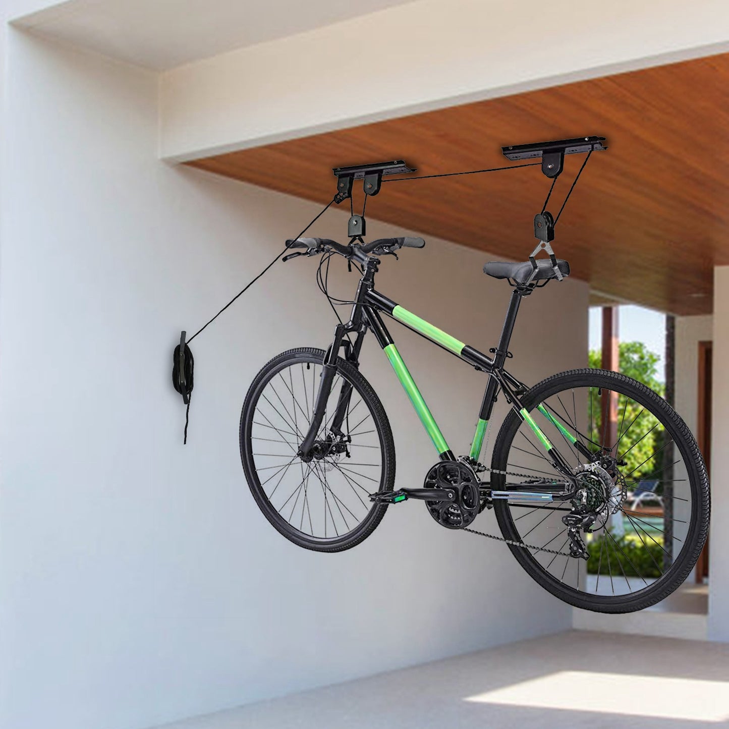 50LBS Load Bicycle Hoist Pulley Rack