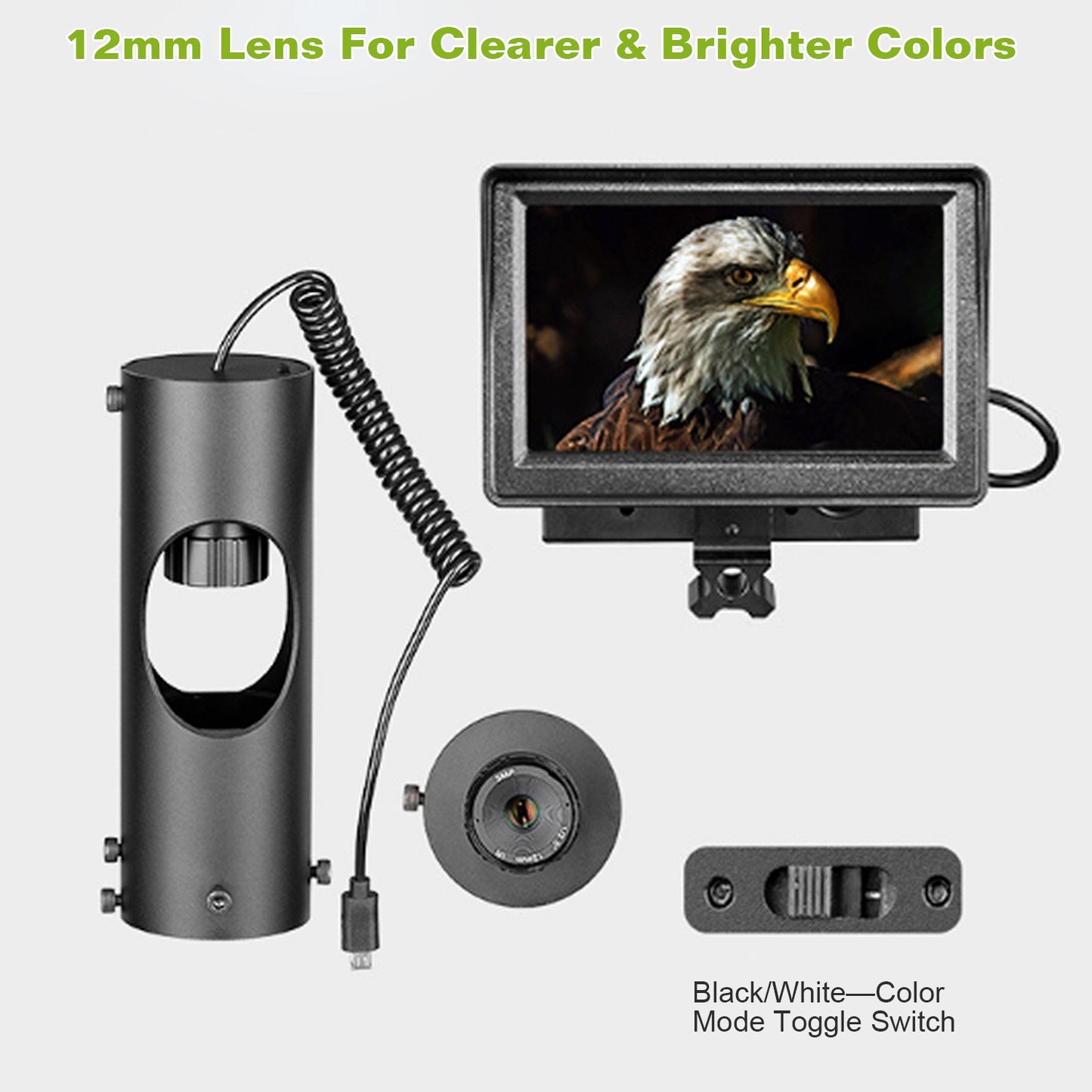 Night Vision Scope Digital Camera Infrared Rifle Scope 850nm Hunting Scope System w/ IR Torch System 5” Monitor