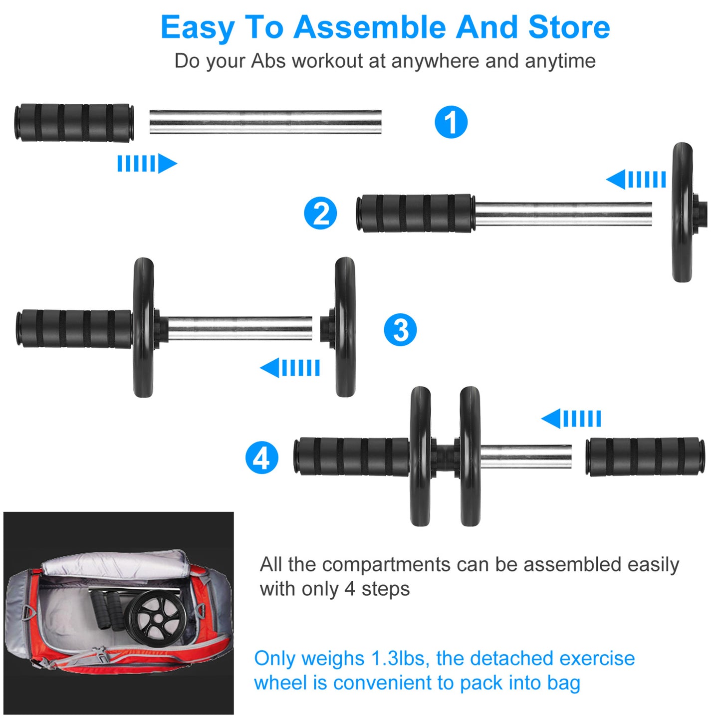 Core Strength Abdominal Wheel Roller