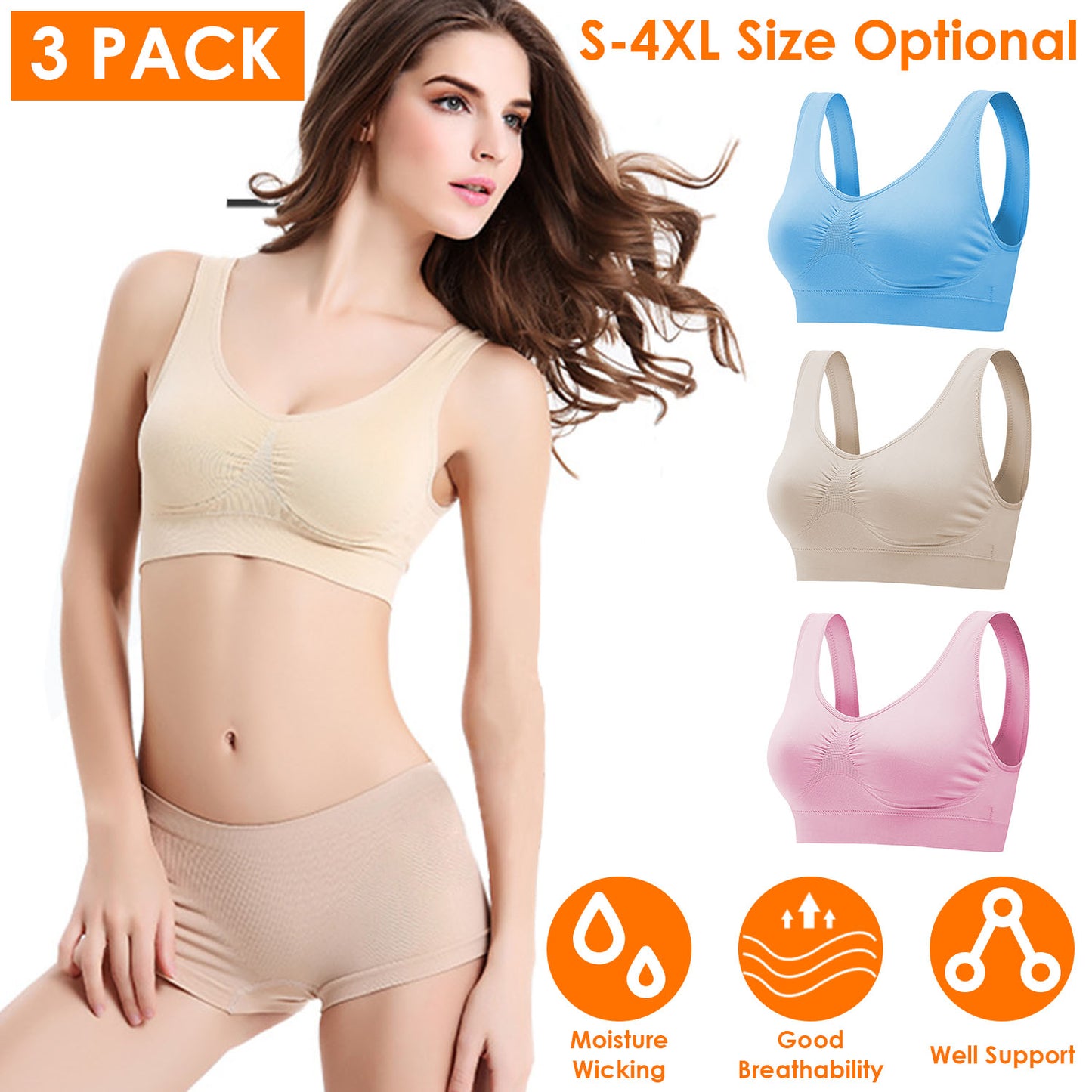 Wire-free Bra Light For Fitness Workout