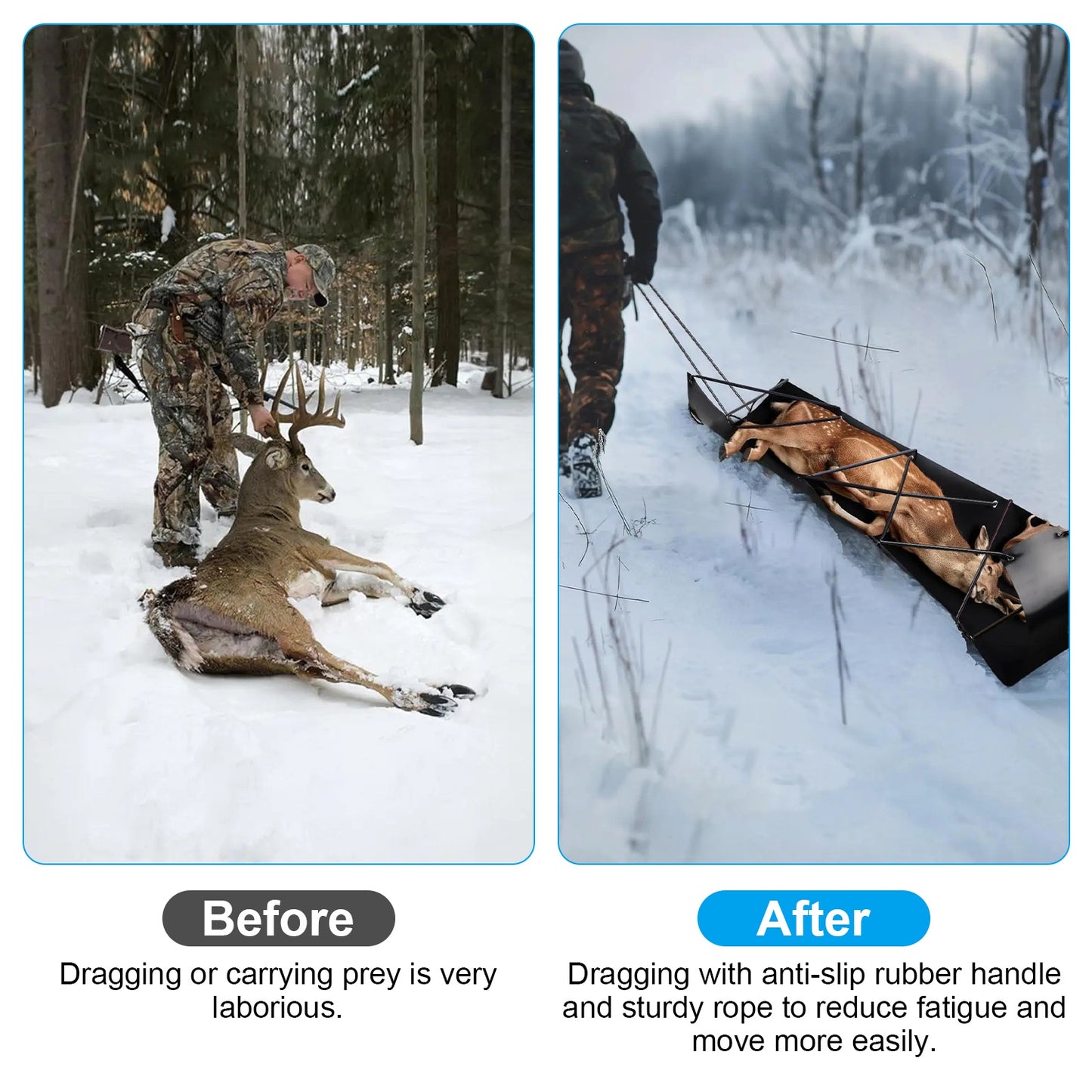 Deer Drag Sled with Handle Deer Cart