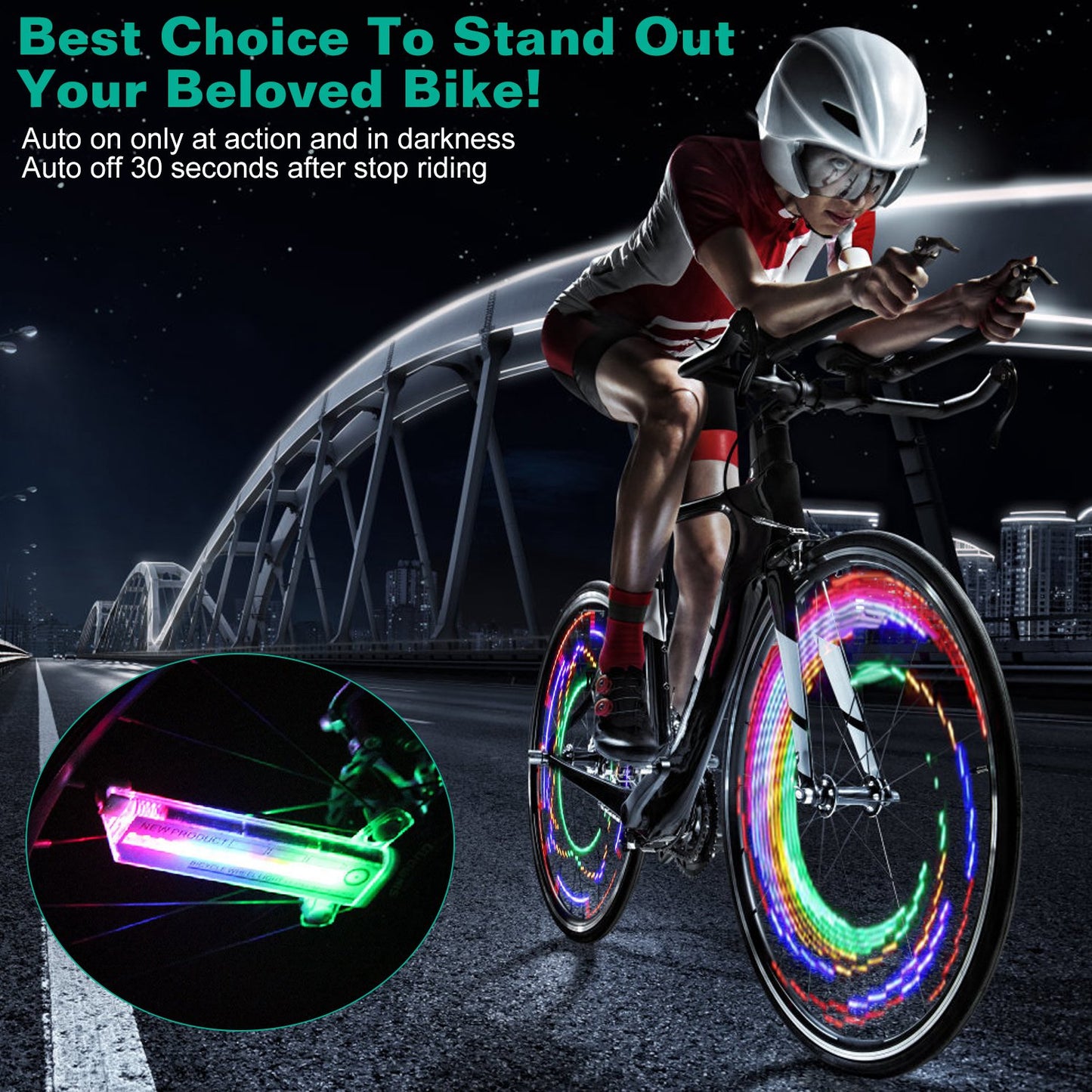 2Pcs 32LEDs Patterns Cycling Lights