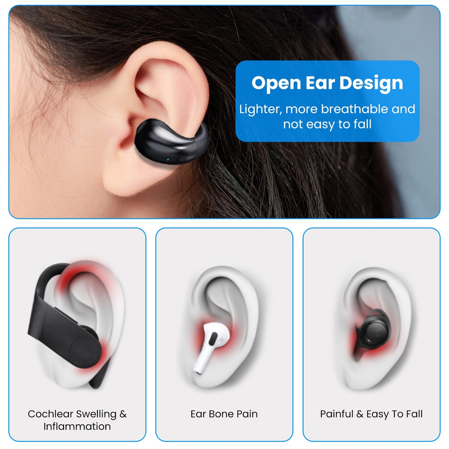 IPX3 Waterproof Ultra Open Earbud