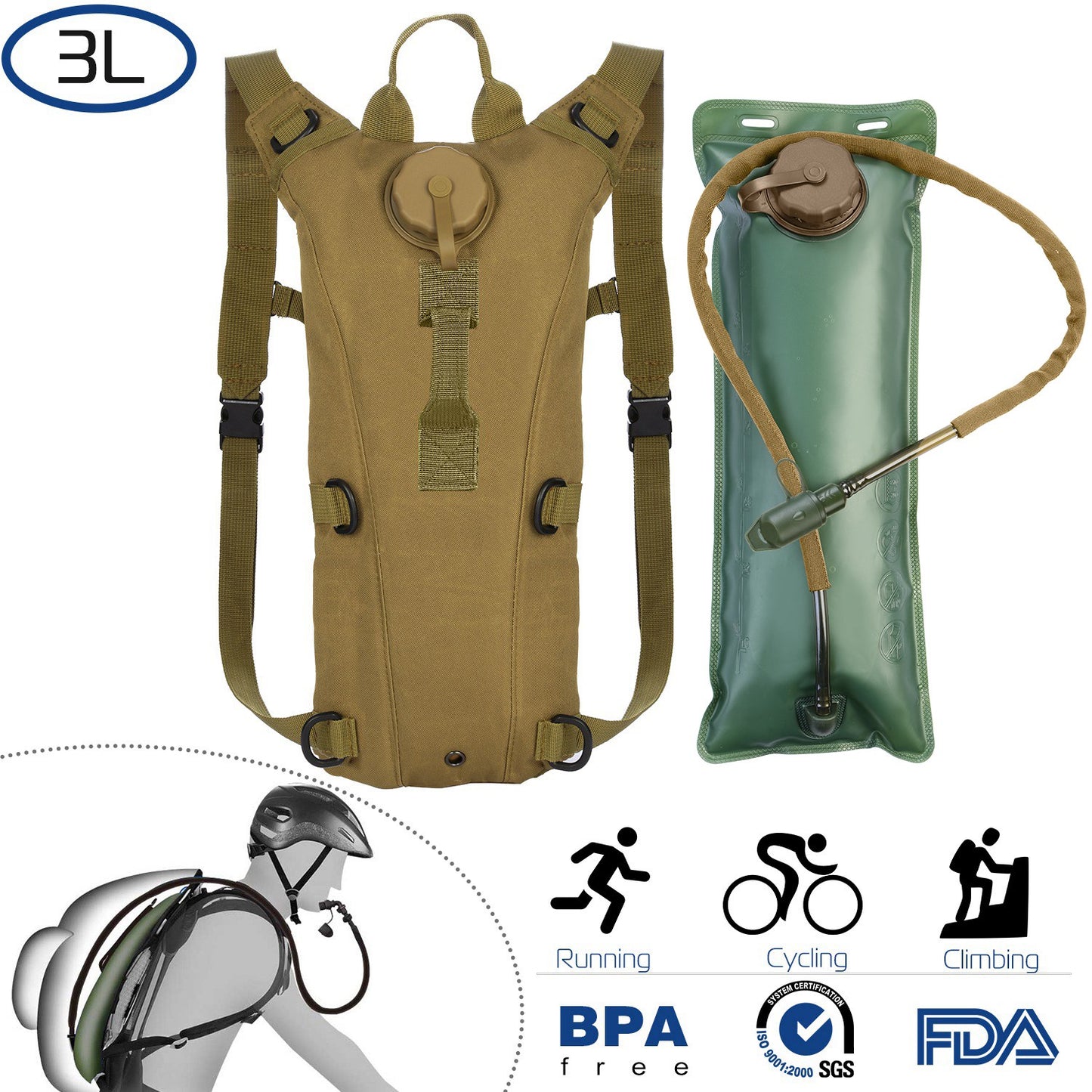 3L Tactical Hydration Pack
