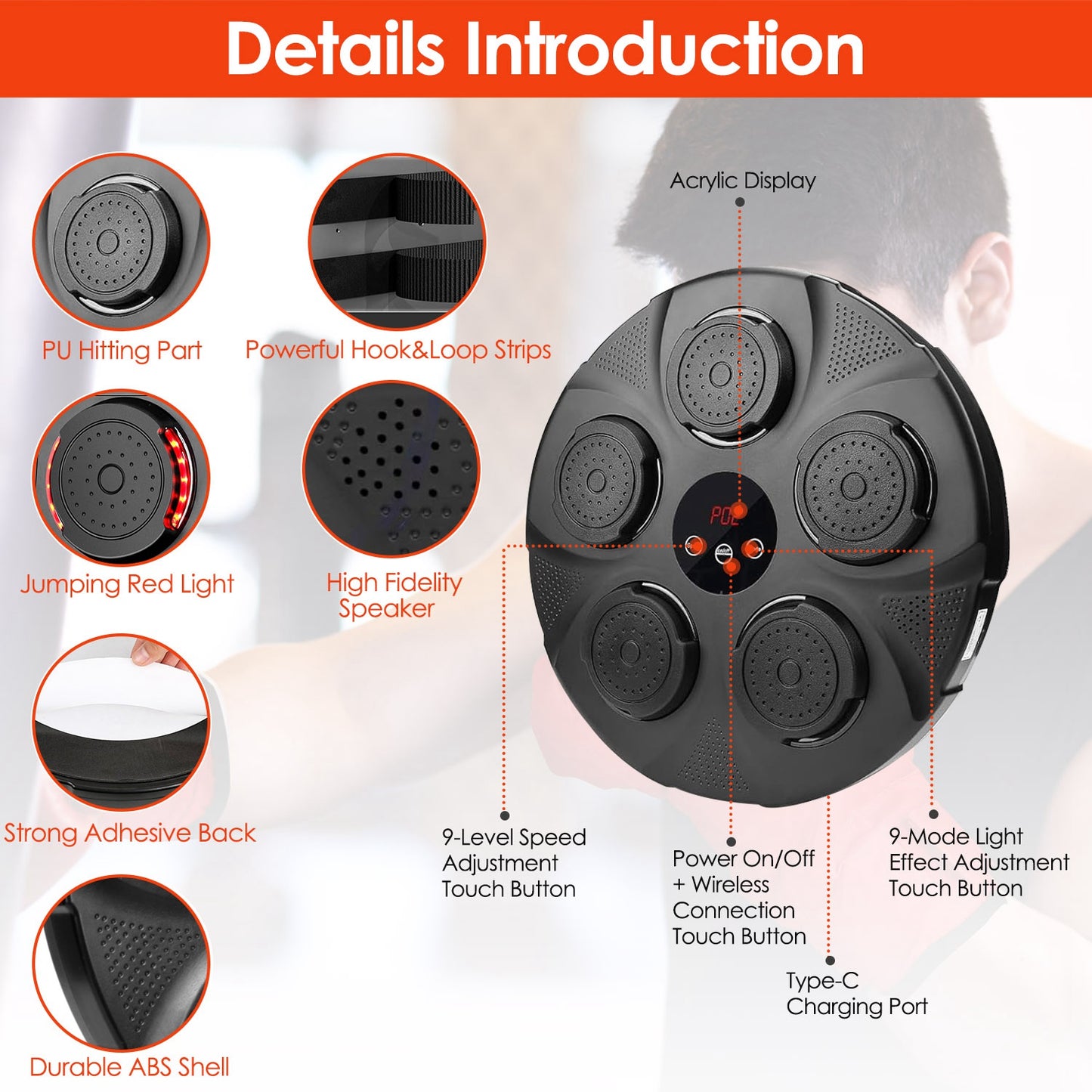 Electronic Wall Target Punching Pad