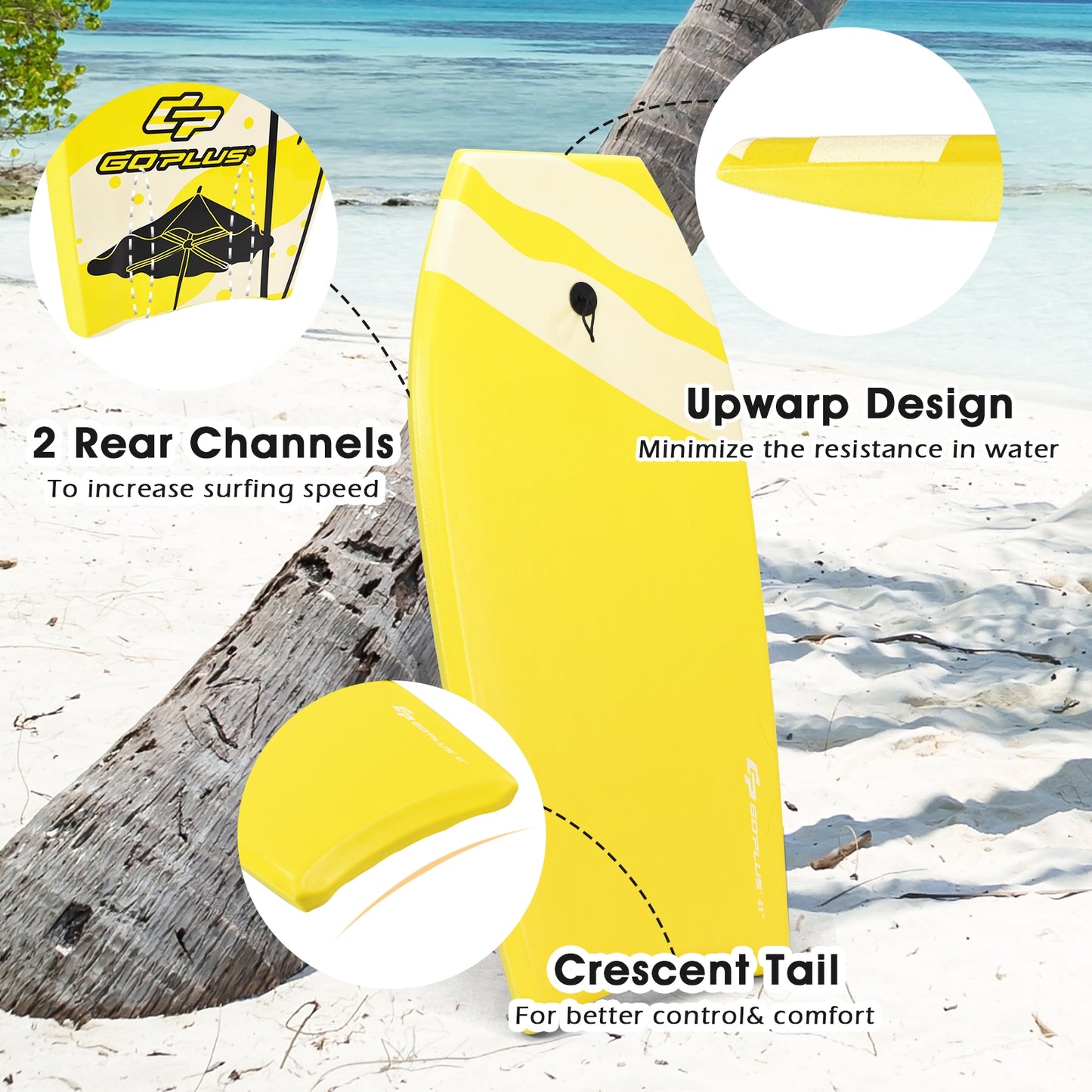 Lightweight Super Surfing Bodyboard with EPS Core Boarding-M