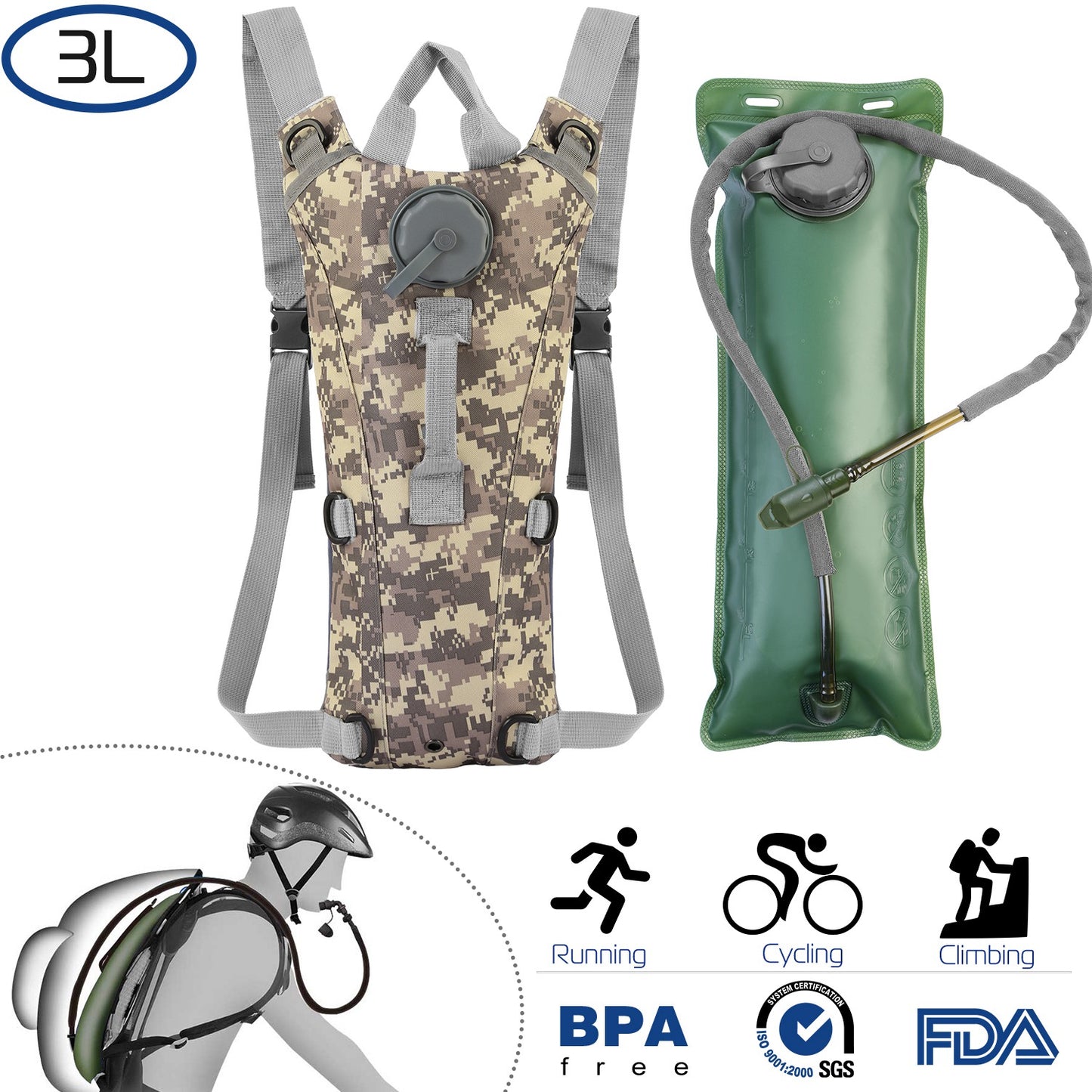 3L Tactical Hydration Pack