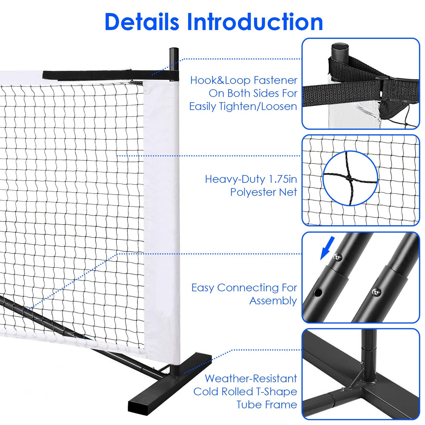 Complete Pickleball Net Paddle Set