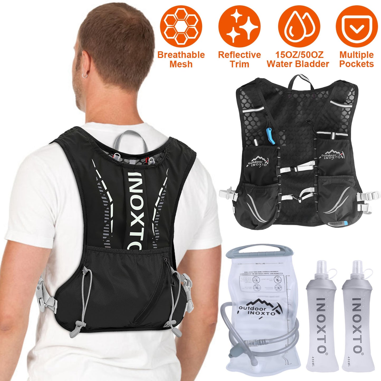 Adjustable Vest Backpack For Outdoor Sports
