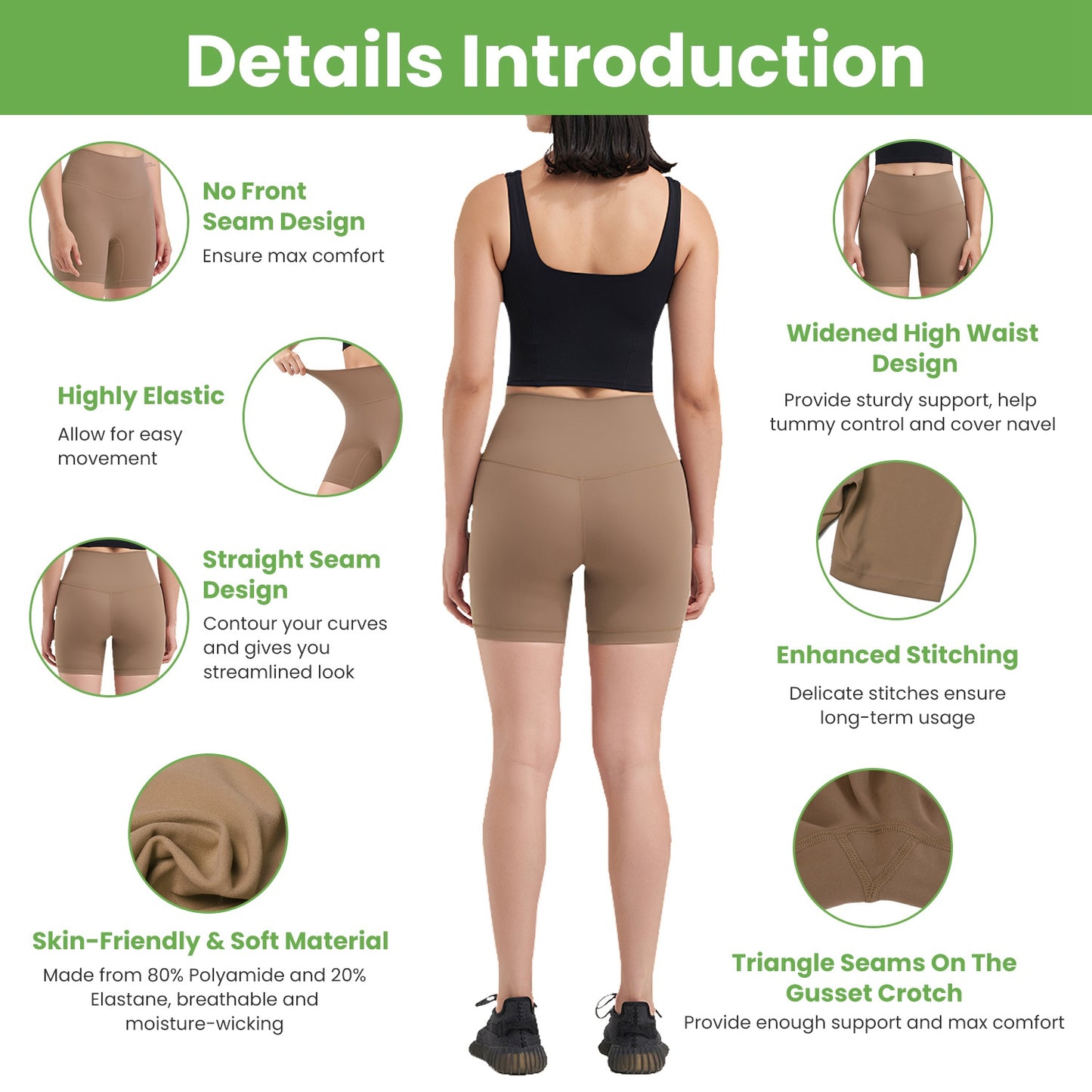 Women's High Waist Biker Shorts