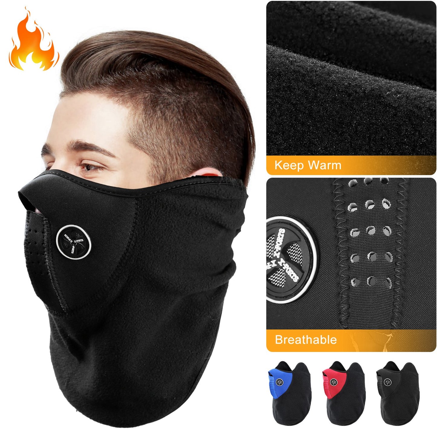 Half Face Mask Windproof Dustproof Neck Warmer