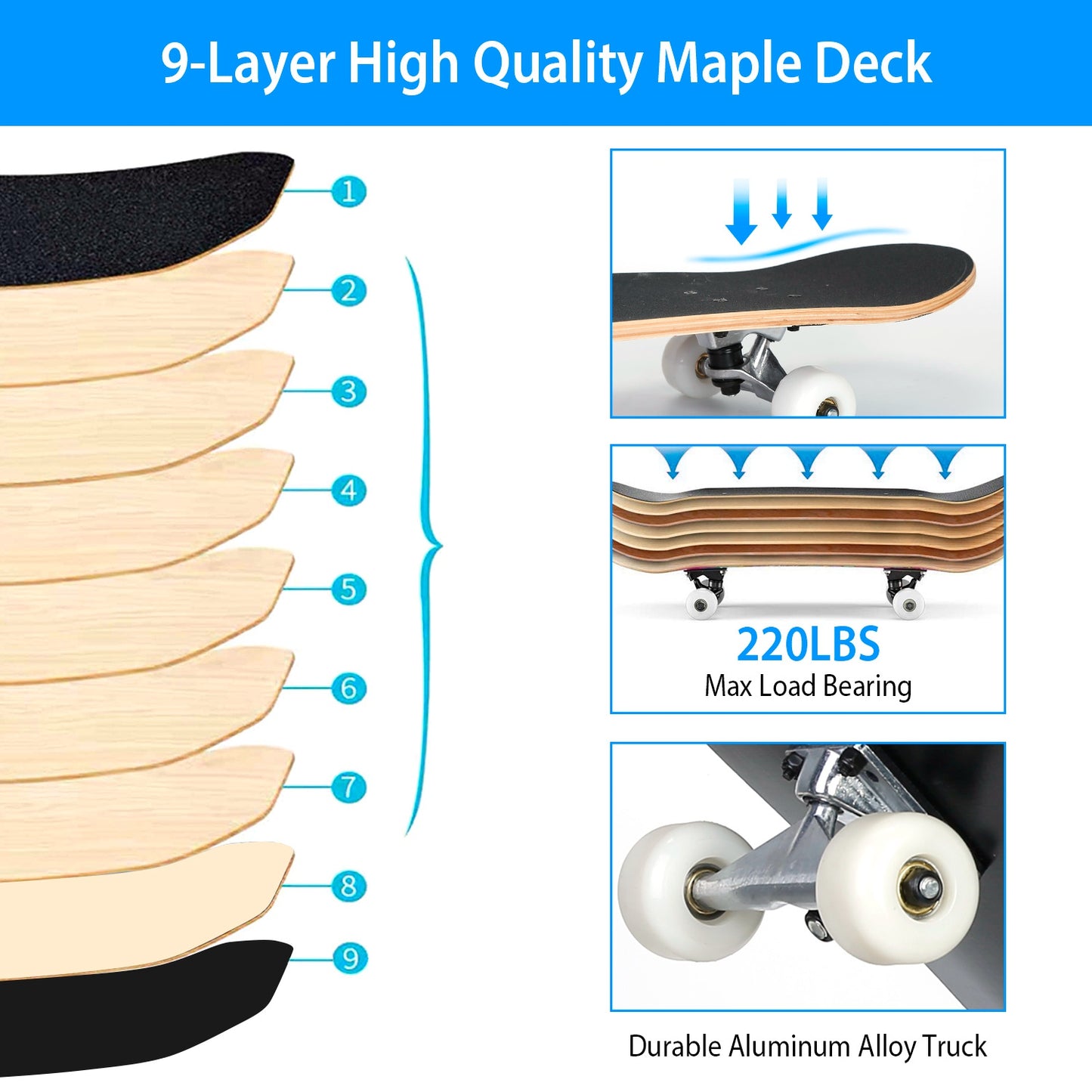 31x8in Skateboards