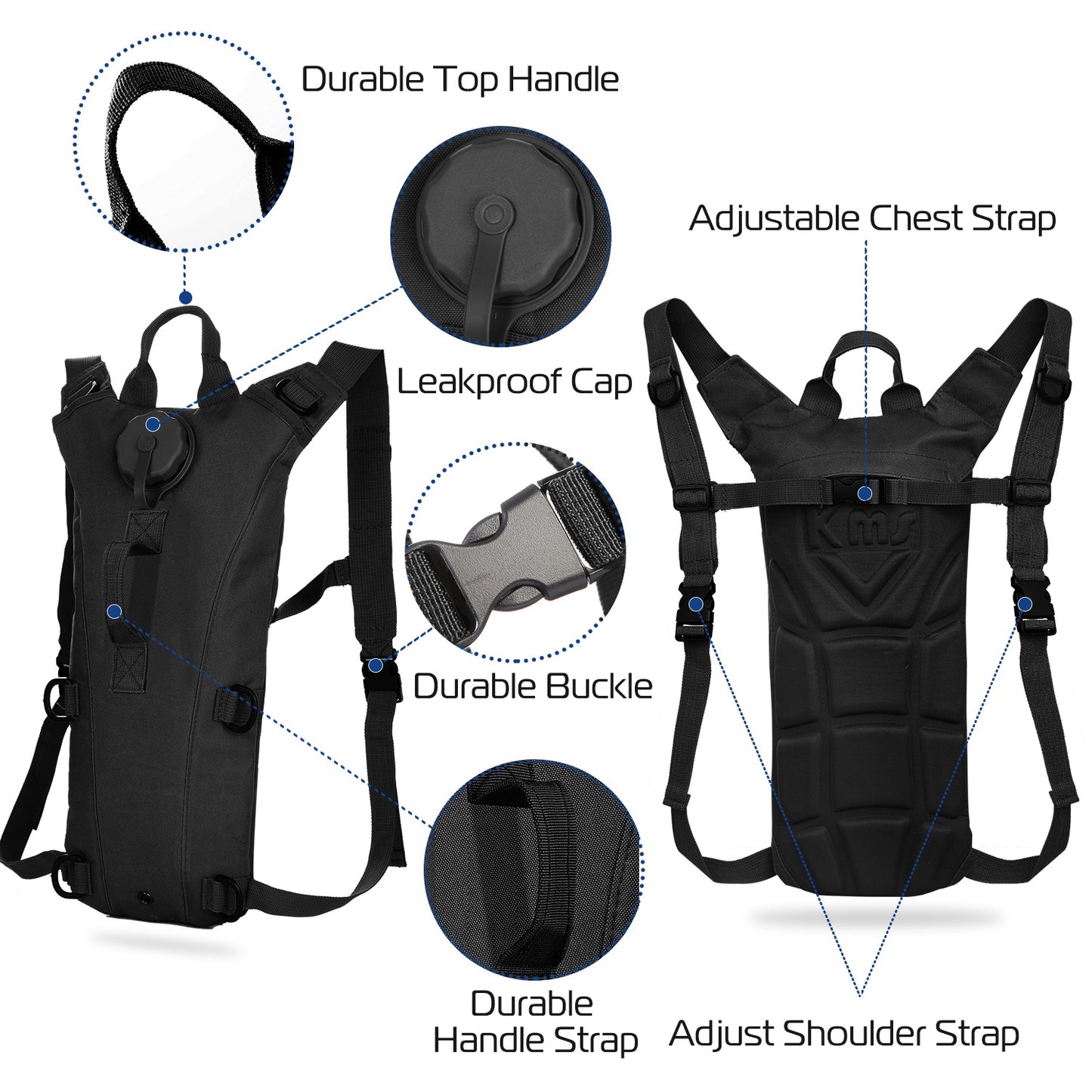 Tactical Hydration Pack 3L Water Bladder