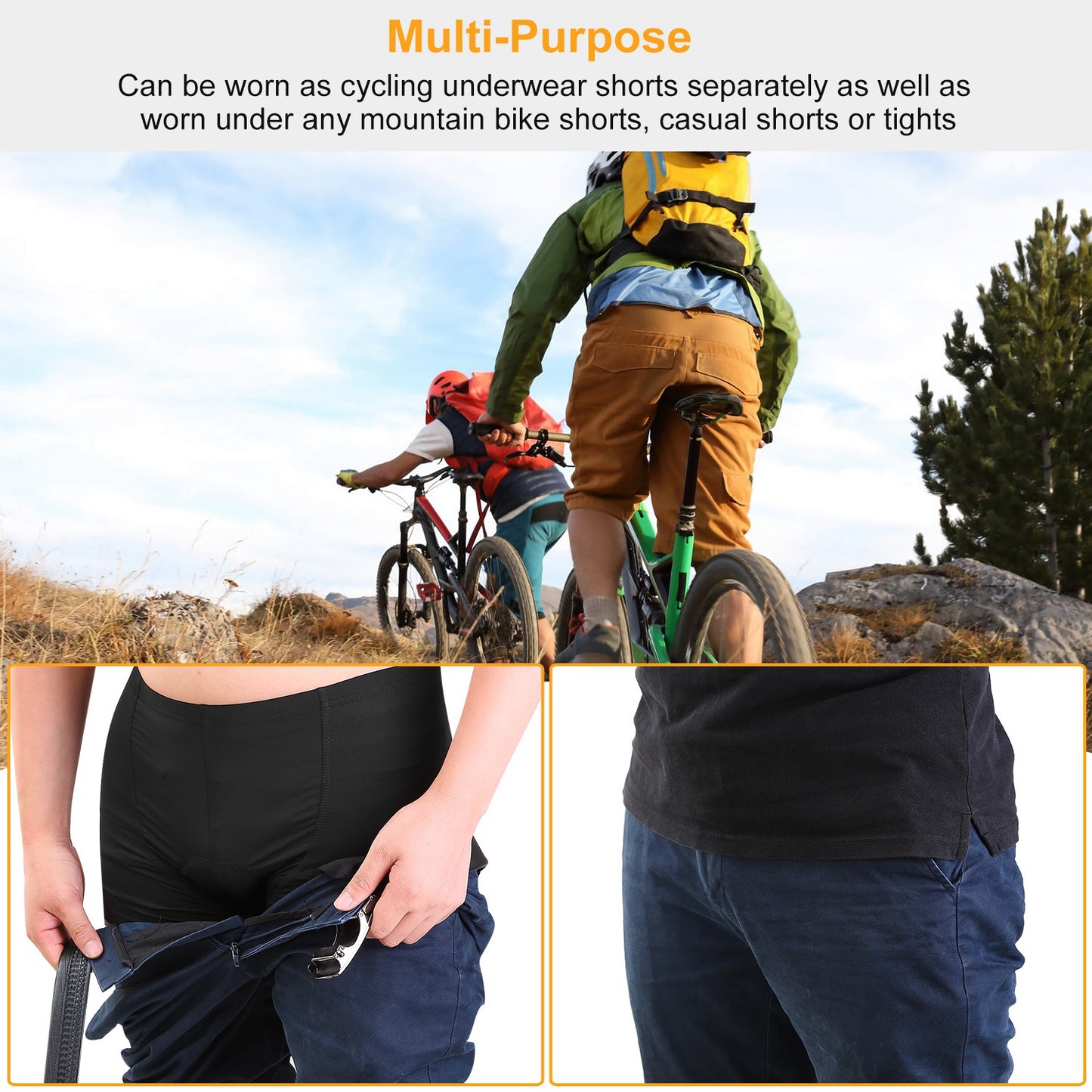 Men's 3D Padded Cycling Underwear Shorts