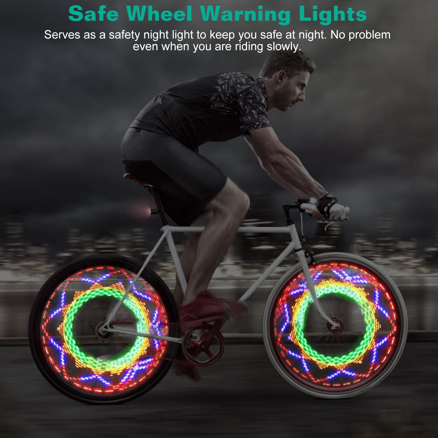 2Pcs 32LEDs Patterns Cycling Lights
