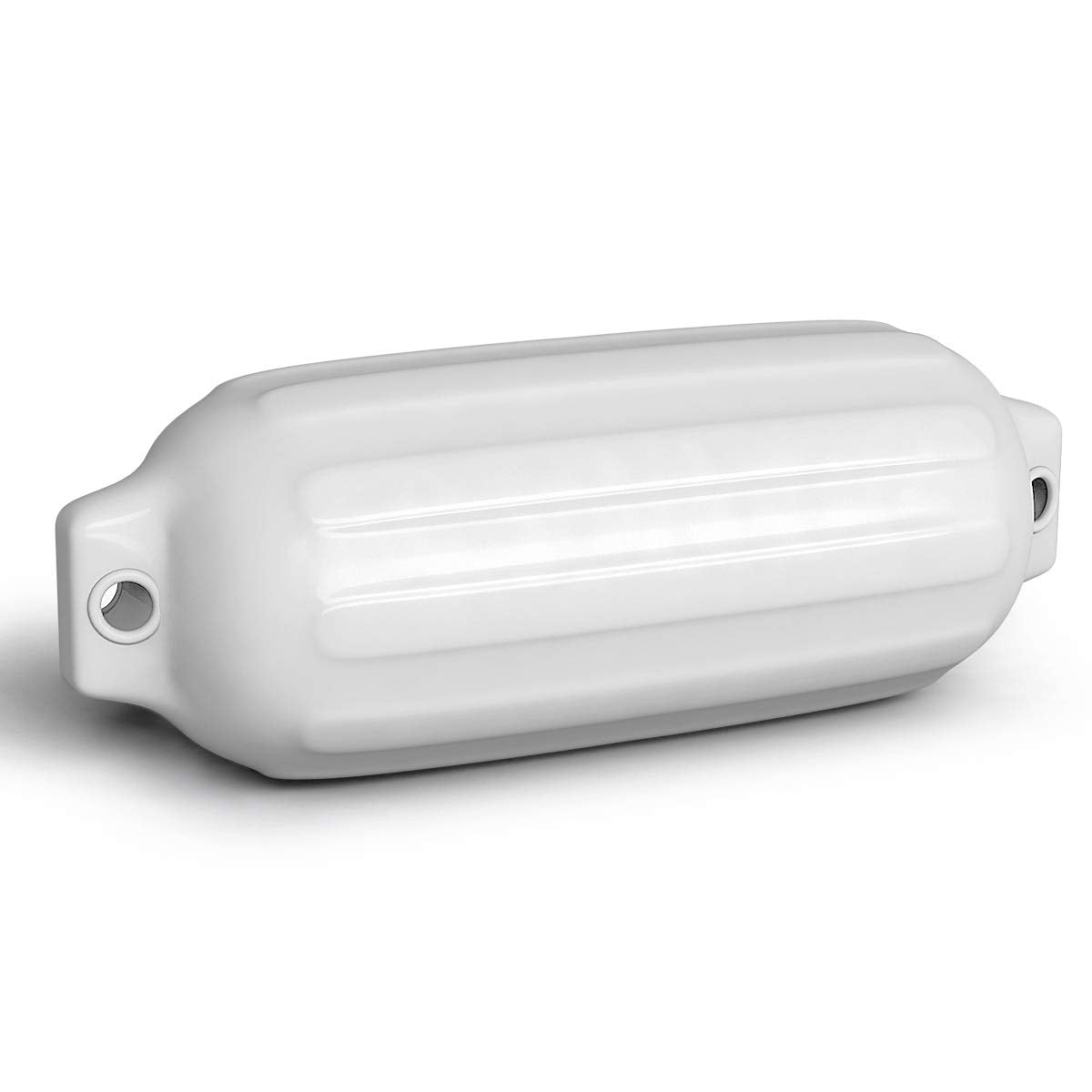 4 Ribbed Marine 8.5" x 27" Boat Fender Vinyl Bumper-White