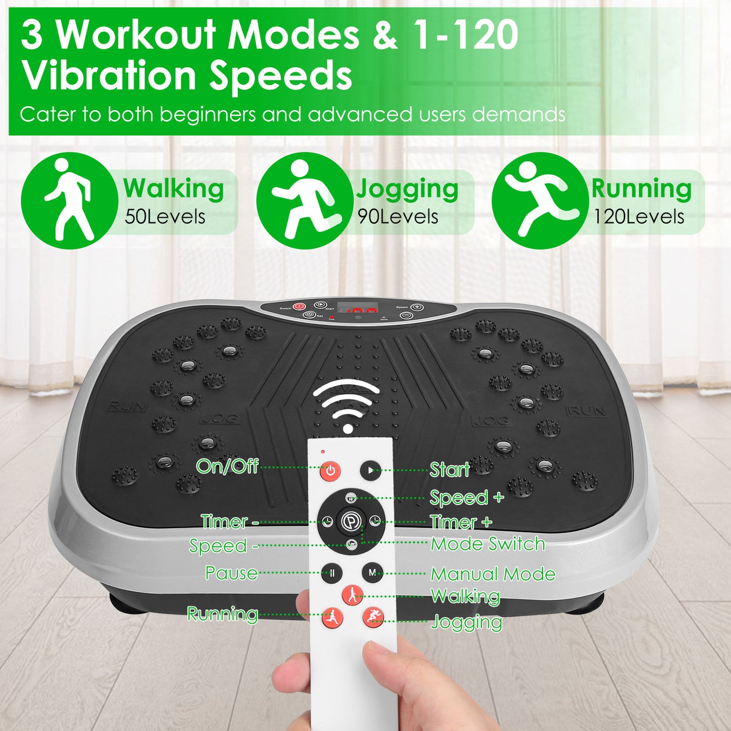 Vibration Exercise Machine With Remote Control