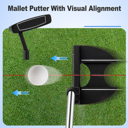 Men’s Profile Complete Golf Club Package Set Includes 10 Pieces-Gray