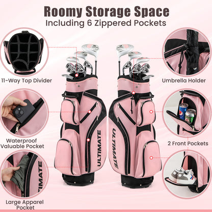 10 Pieces Womens Complete Golf Club Set with Alloy Driver