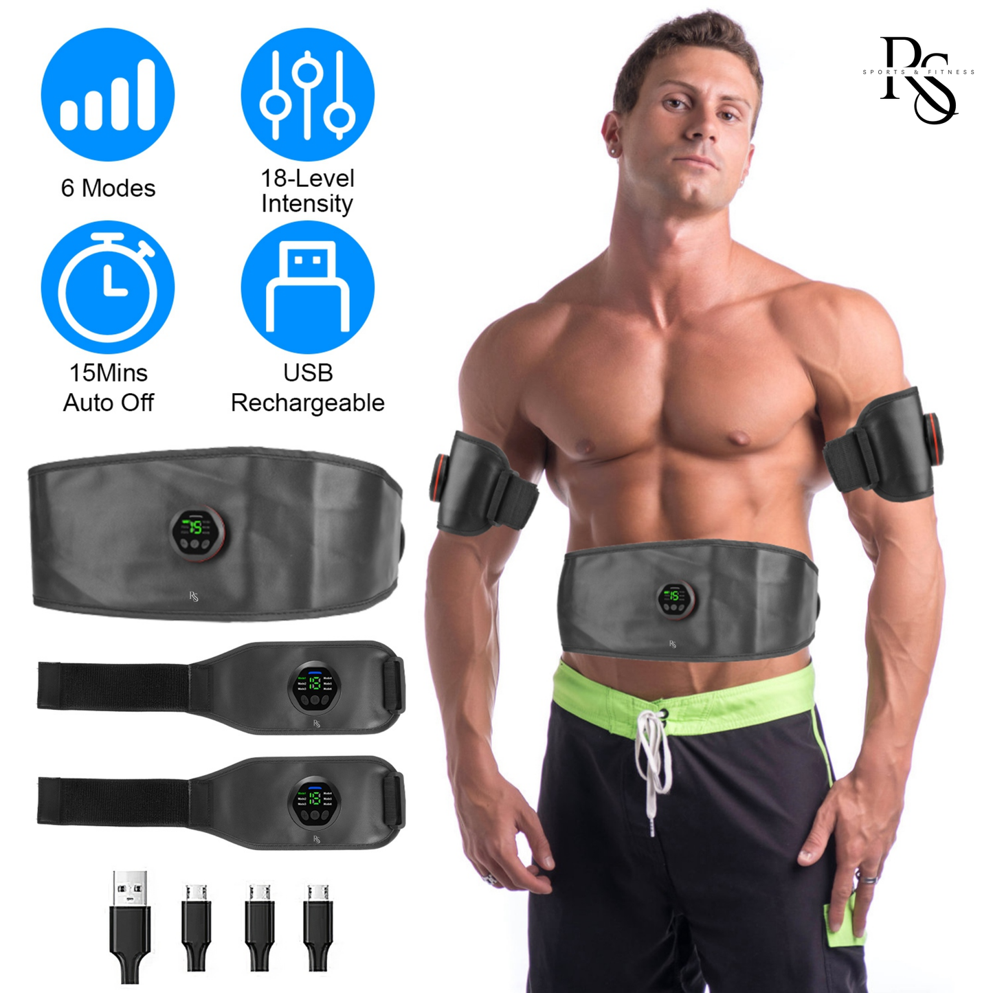 Abdominal Muscle Stimulator Toning Belt