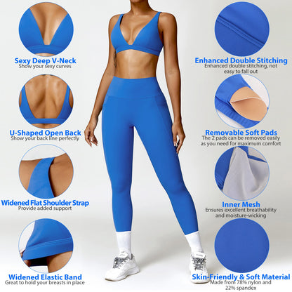 Women Deep V-Neck Sports Bras