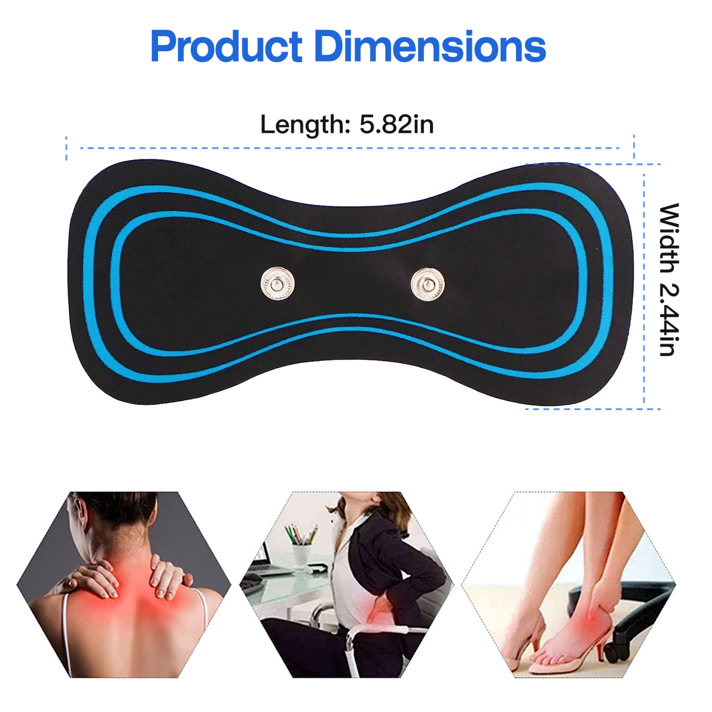 5Pcs Reusable Neck Massager Pads