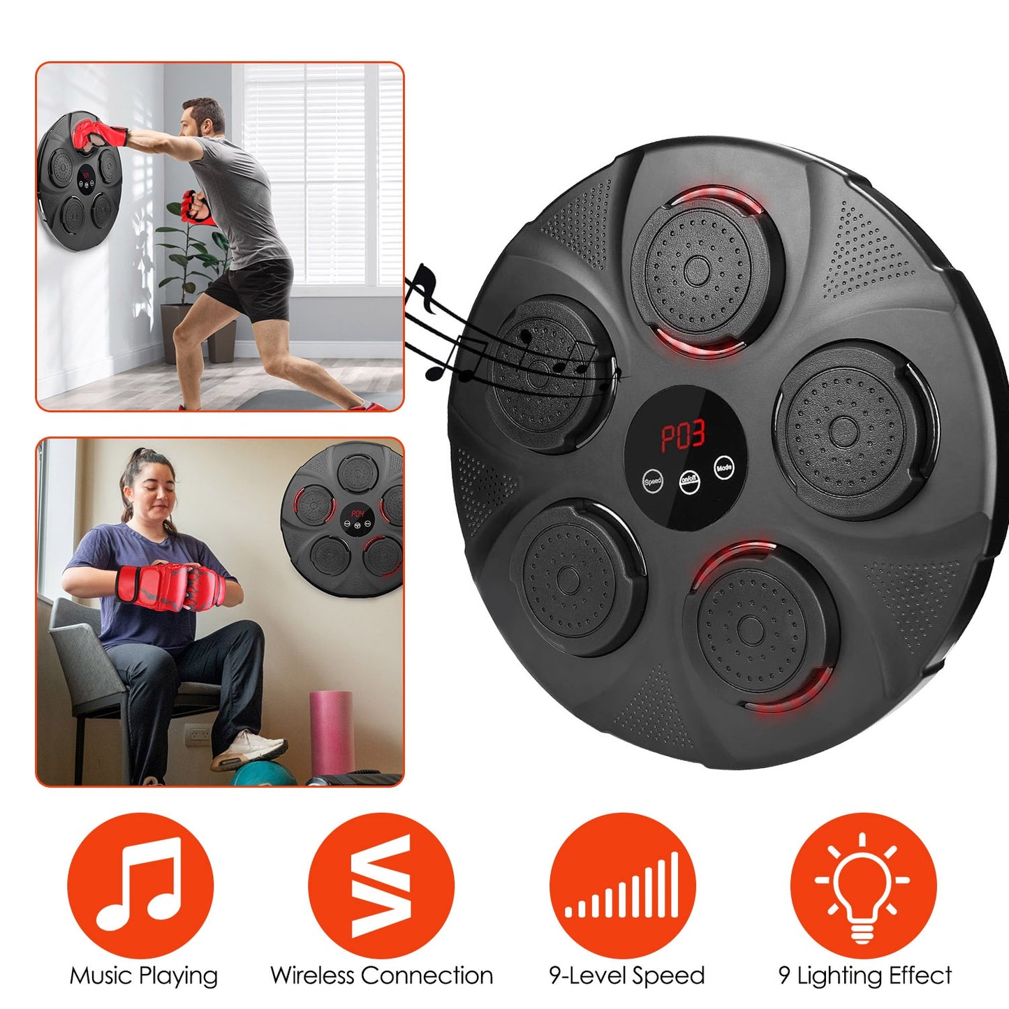 Music Boxing Machine Electronic Wall Target