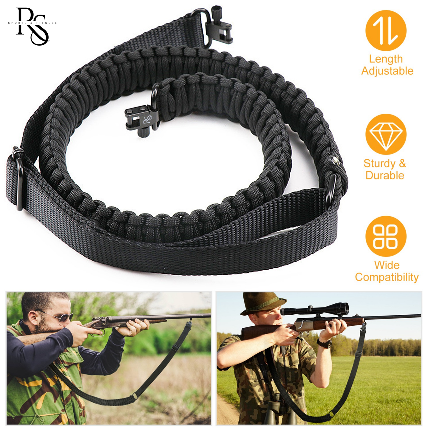 Adjustable Paracord Rifle Belt