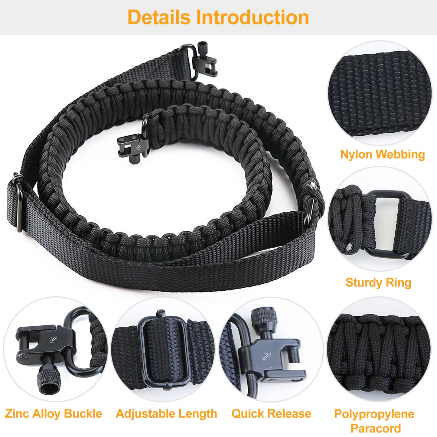 Adjustable Paracord Rifle Belt