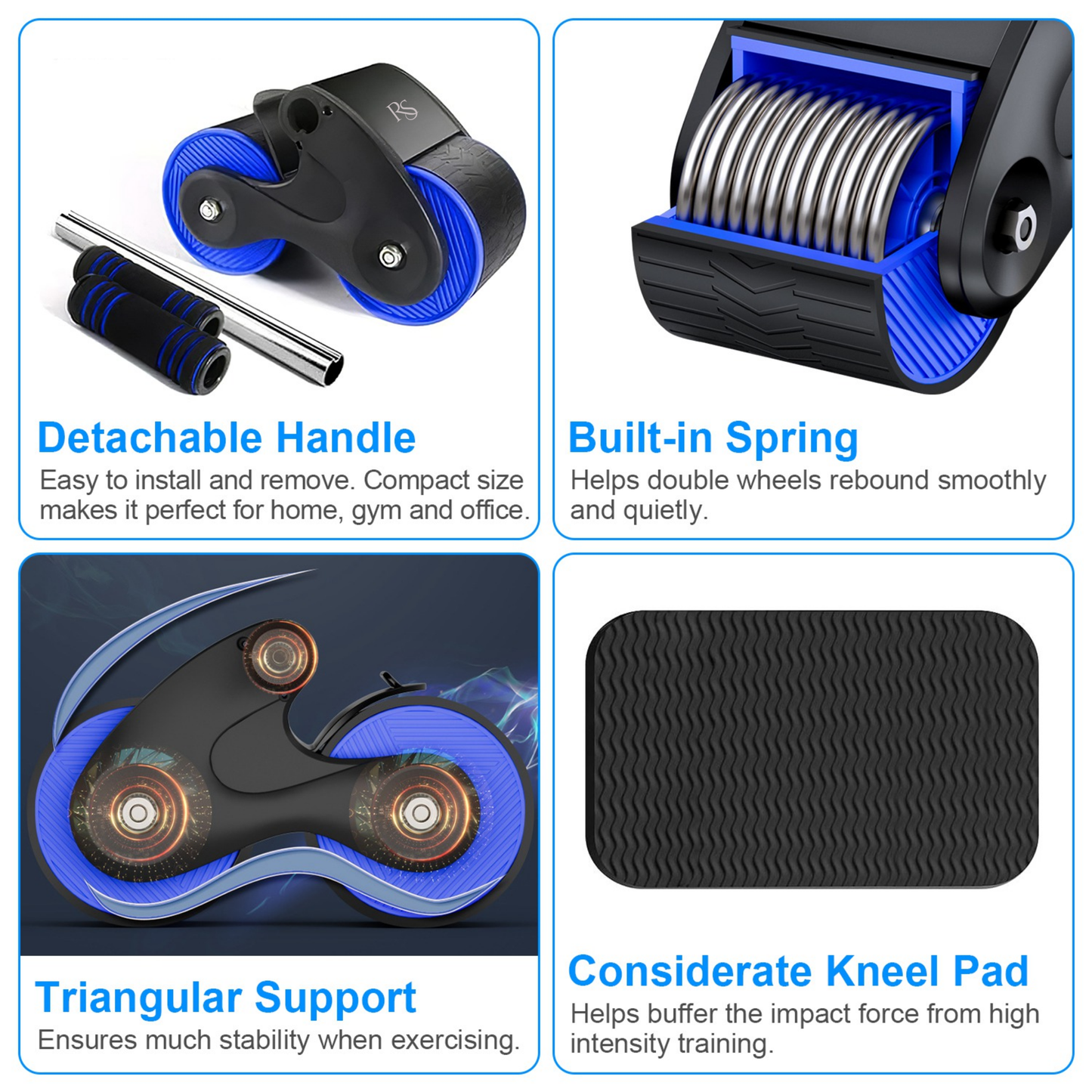 Abdominal Wheel Roller With Knee Pad