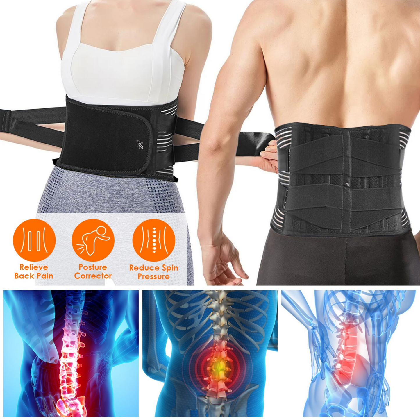 Adjustable Lumbar Support Belt