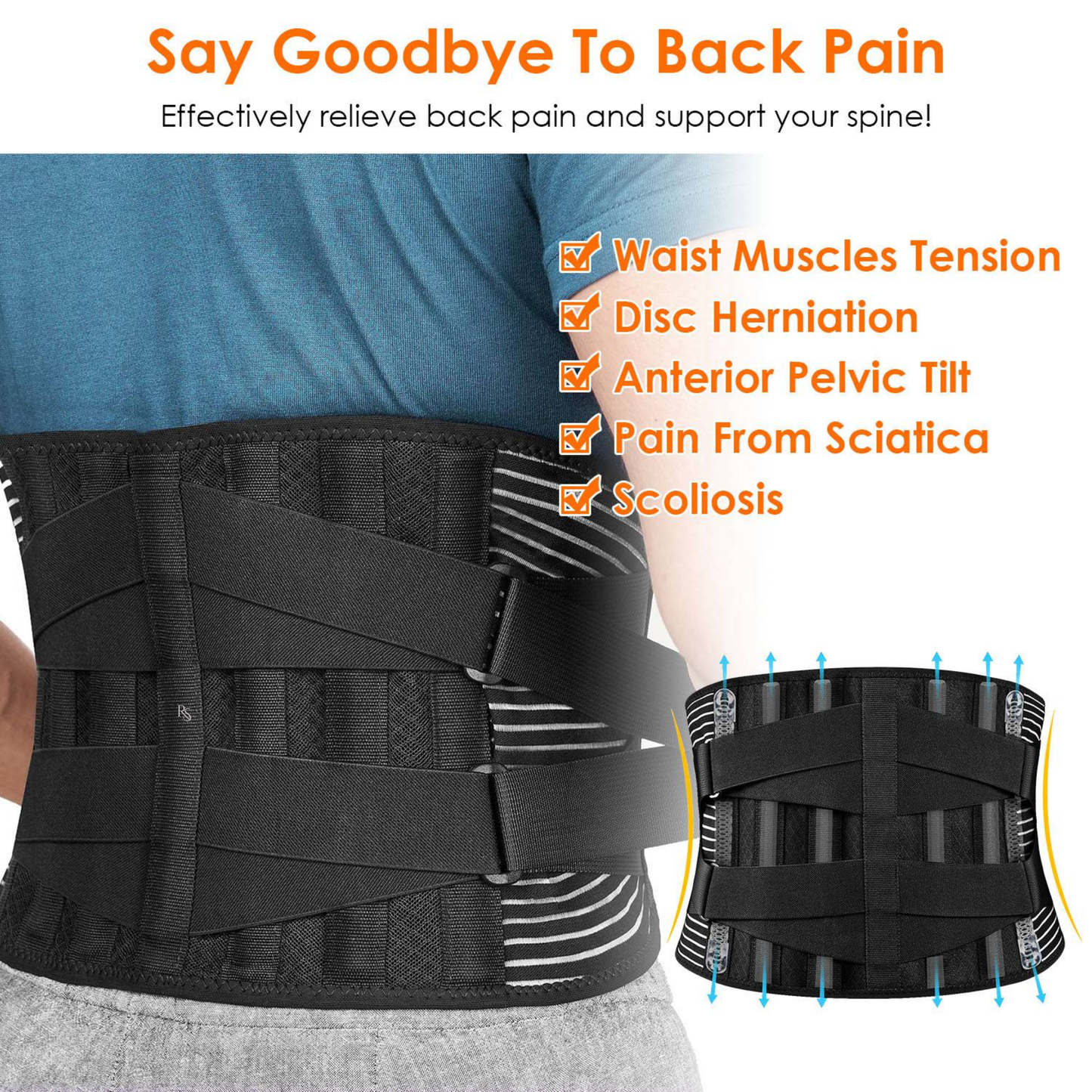 Adjustable Lumbar Support Belt