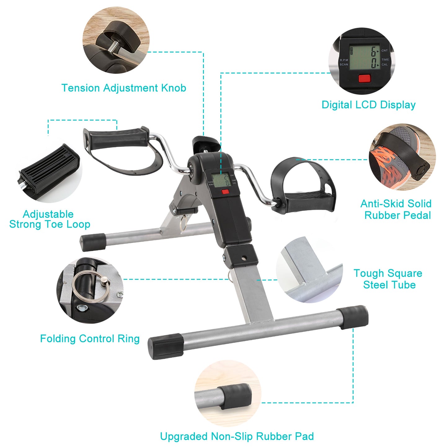 Foldable Exercise Bike Pedal