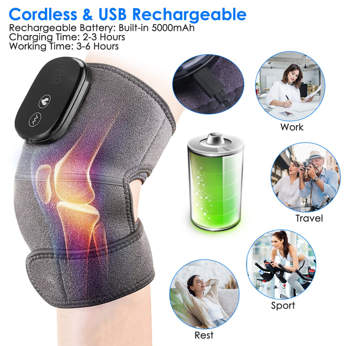 3-In-1 Heated Knee Massager