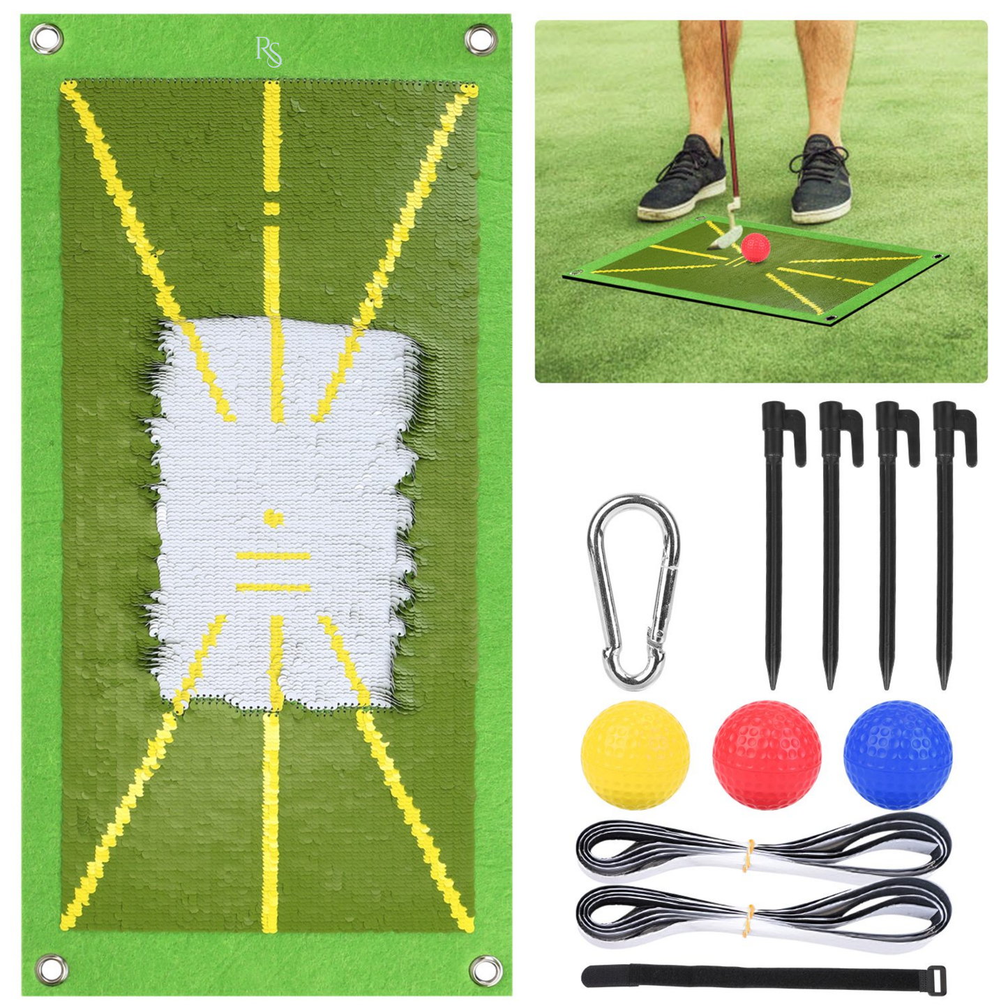 Golf Training Mat for Swing Detection