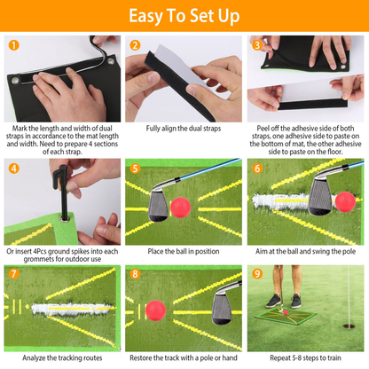 Golf Training Mat for Swing Detection