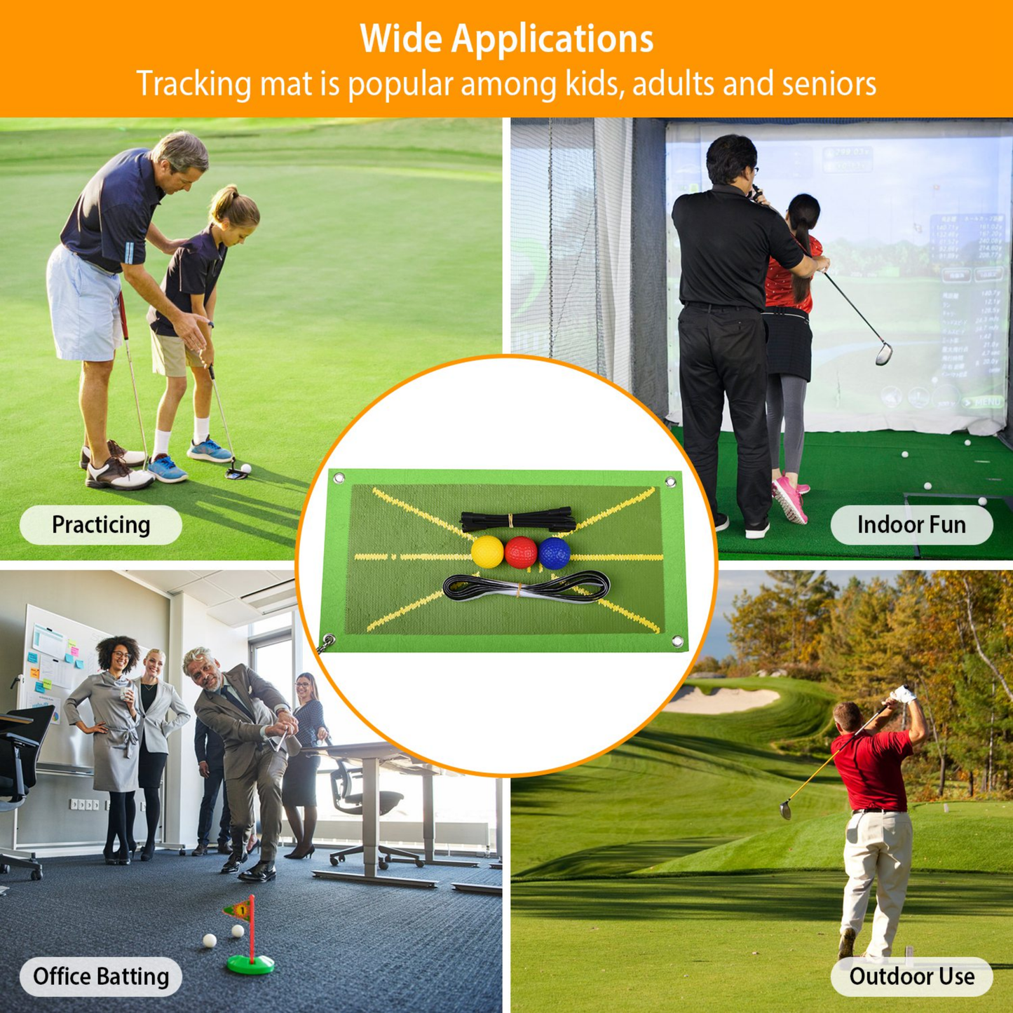 Golf Training Mat for Swing Detection