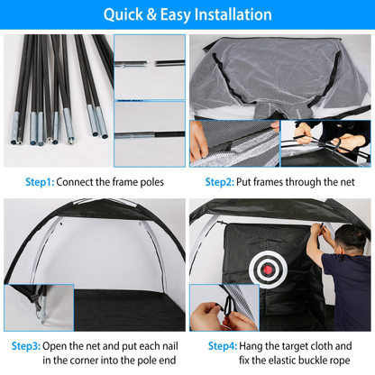 Golf Training Practice Net With Target Cloth