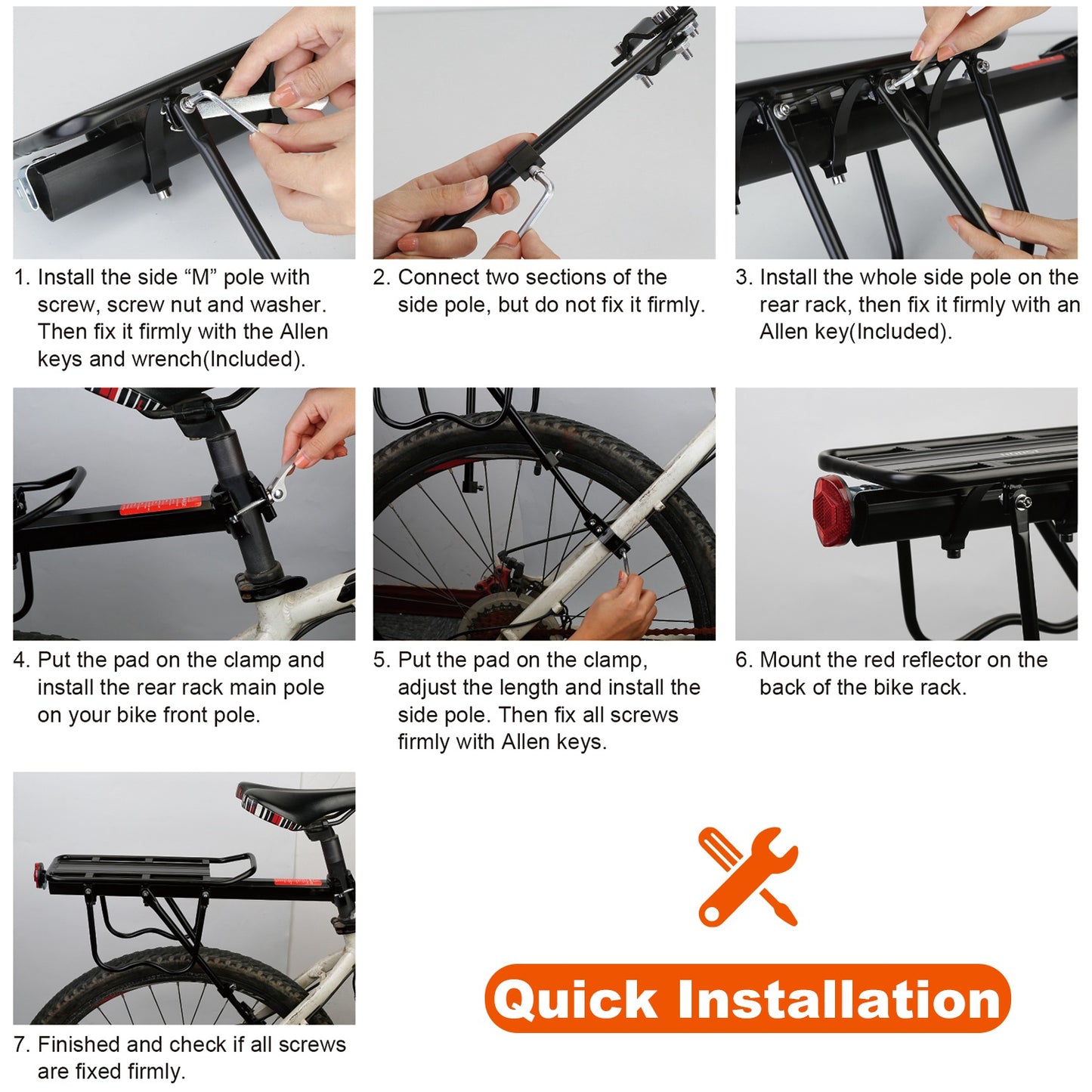 Bicycle Adjustable Cargo Rack