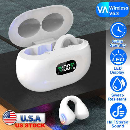 Wireless V5.3 Earbuds Clip-On Open TWS Earphones