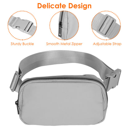 Sport Fanny Pack Unisex Waist Pouch Belt Bag Purse Chest Bag for Outdoor Sport Travel Beach Concerts Travel 20.86in-35.03in Waist Circumference with A