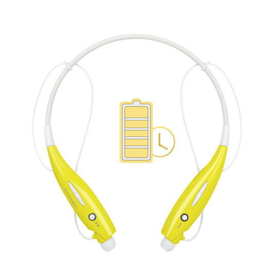 Wireless Sports Stereo Hands Free Headset for Phone and Tablet in Yellow