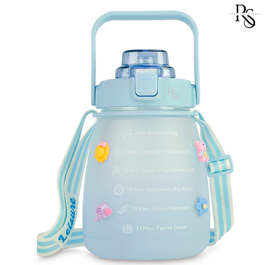 37.2oz Kawaii Water Bottle with Straw