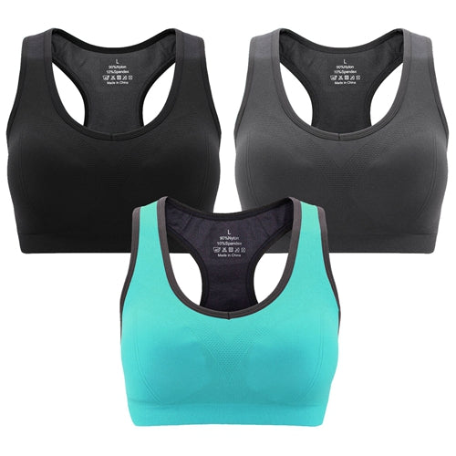 3-Pack Women's Padded Sports Bra