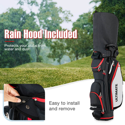 9.5 Inch Golf Cart Bag with 14 Way Dividers Top Organizer-Navy